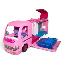 Barbie DreamCamper Camper Playset, 50 Accessories, Pool, Slide, Beds FBR34