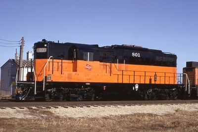 TP Original Slide MILW Milwaukee Road GP9 #801 in 1974 - Fresh Paint ...