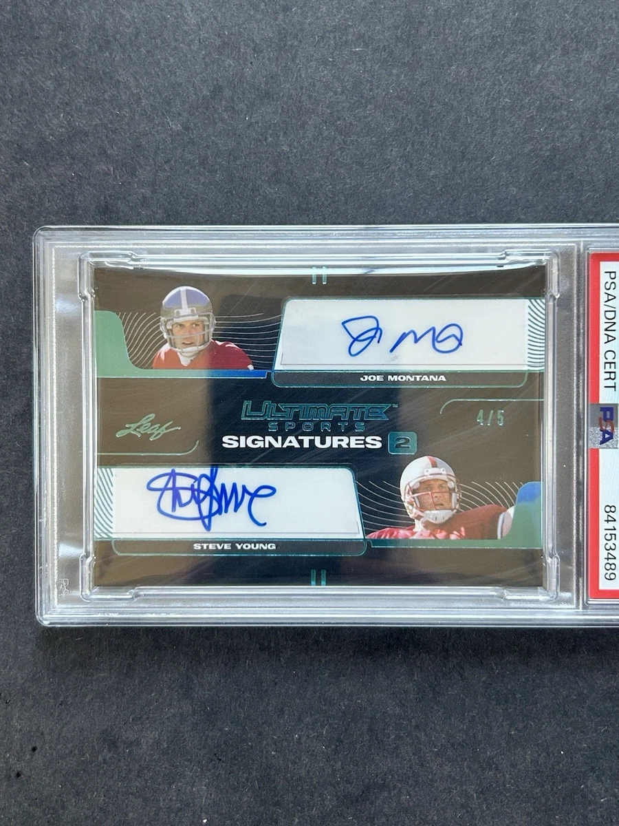 Leaf Joe Montana Autographed Football Sports Trading Cards