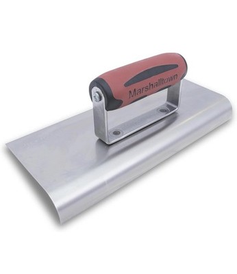Marshalltown M192SS 10 Zoll Edelstahl Zement Kantenschneider - Durasoft Griff, rot