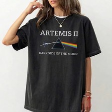 Artemis II Mission T-Shirt, Dark Side of the Moon Space Tee, Future Moon Missio