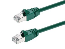 Cat6A Ethernet Patch Cable Network Internet Cord RJ45 STP 10G 26AWG 7ft Green