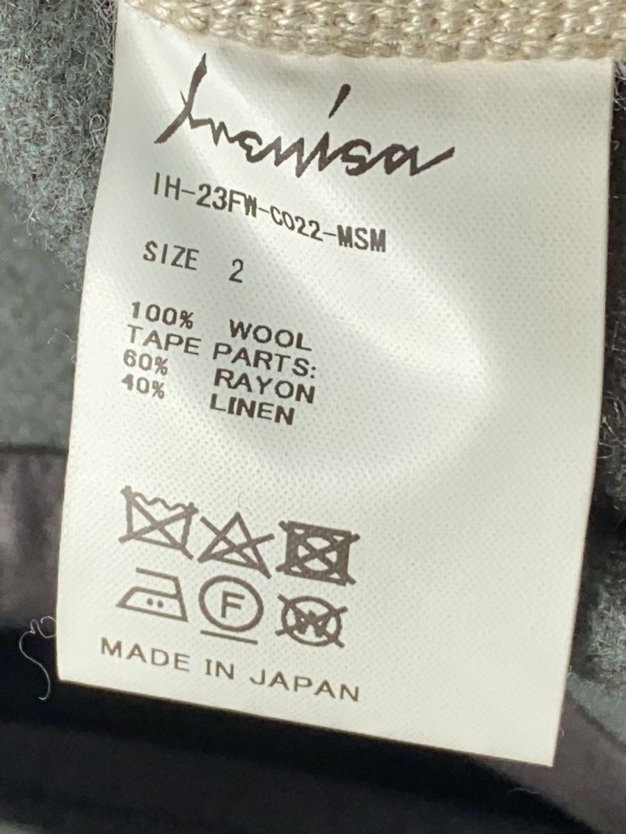 ALTRA IRENISA Altro Cappotto 2 Lana Grigio Tinta Unita IH 23FW C022 MSM Scialle Reversibile