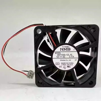 1 Pc. New  06015SS-12L-AL Chassis Cooling Fan 6015 DC12V 0.11A 6CM 3PinC2
