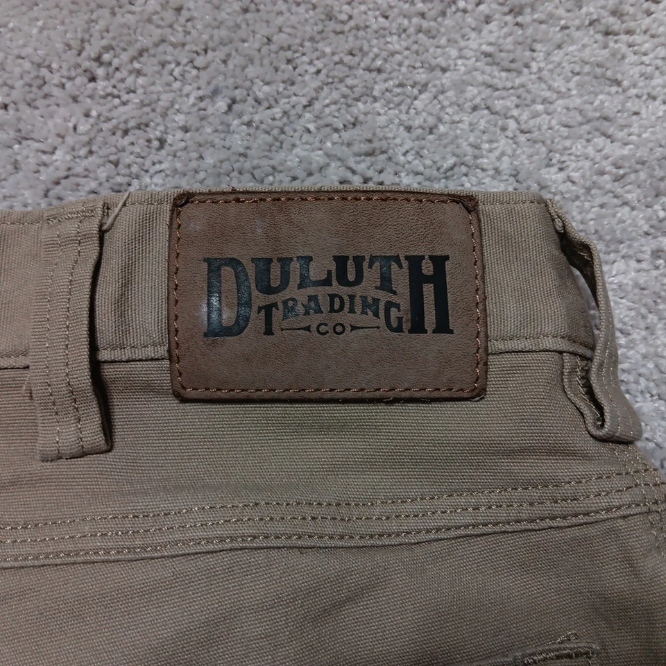 Pantalones flexibles de lona beige para hombre DULUTH TRADING CO 36x28 Foto 4 de 4