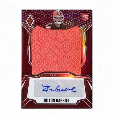 2025 Panini Phoenix Dillon Gabriel 14/99 Auto Jumbo Jersey Rookie Card Browns