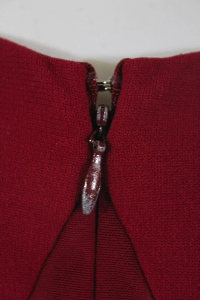 Vestido vaquero rojo sin mangas cuello en V Deep Love de Nicole Miller para mujer talla 6 10886858 Foto 4 de 4