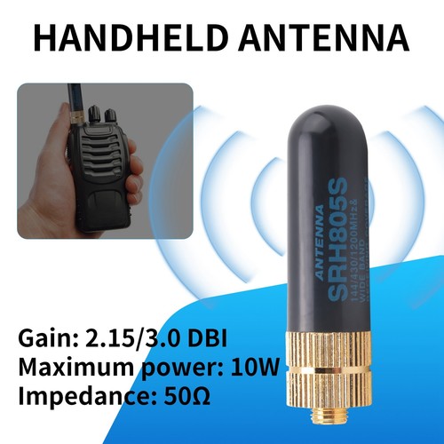 2X(Walkie-Talkie-Antenne SRH-805S Dualband-Antenne, 5-Cm-Daumenantenne, Mul9594 - Zdjęcie 7 z 7