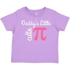 Inktastic Daddy Little Cutie Pi Day Math Girls Toddler T-Shirt Cute Pink Symbol