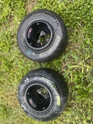 Black DWT Magnesium with beadlock Douglas Front Rims with tires 