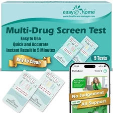 Easy@Home 6‑Panel Urine Drug Test – 5-Pack Multi‑Drug Screen