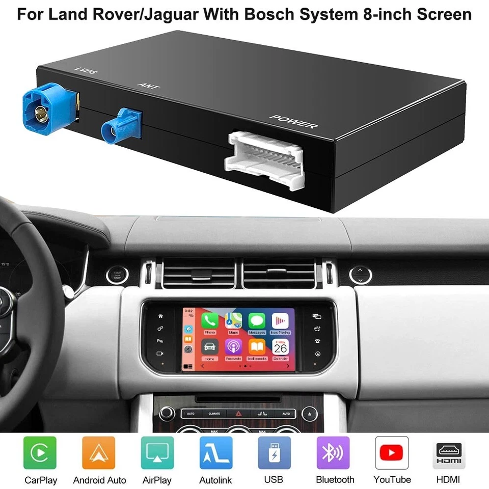 Wireless Carplay & Android Auto Decoder Unit For Land Rover Jaguar System Foto 2 de 4