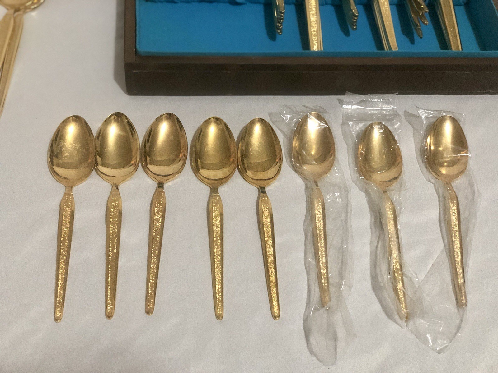 Royalton Antigua Custom 54 Piece Lot Of Gold Electroplate Silverware