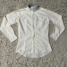 Women’s Small White Equine Couture Long Sleeve Horseback Riding Show Shirt
