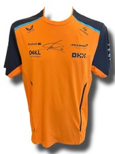 LANDO NORRIS SIGNED MCLAREN CASTORE FORMULA 1 T-SHIRT (ACG CERT AG16980)