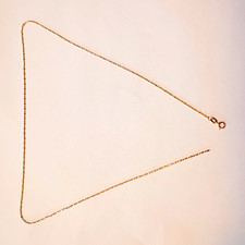 14K Rose Gold Bar Bead Chain Necklace 18 1mm ...