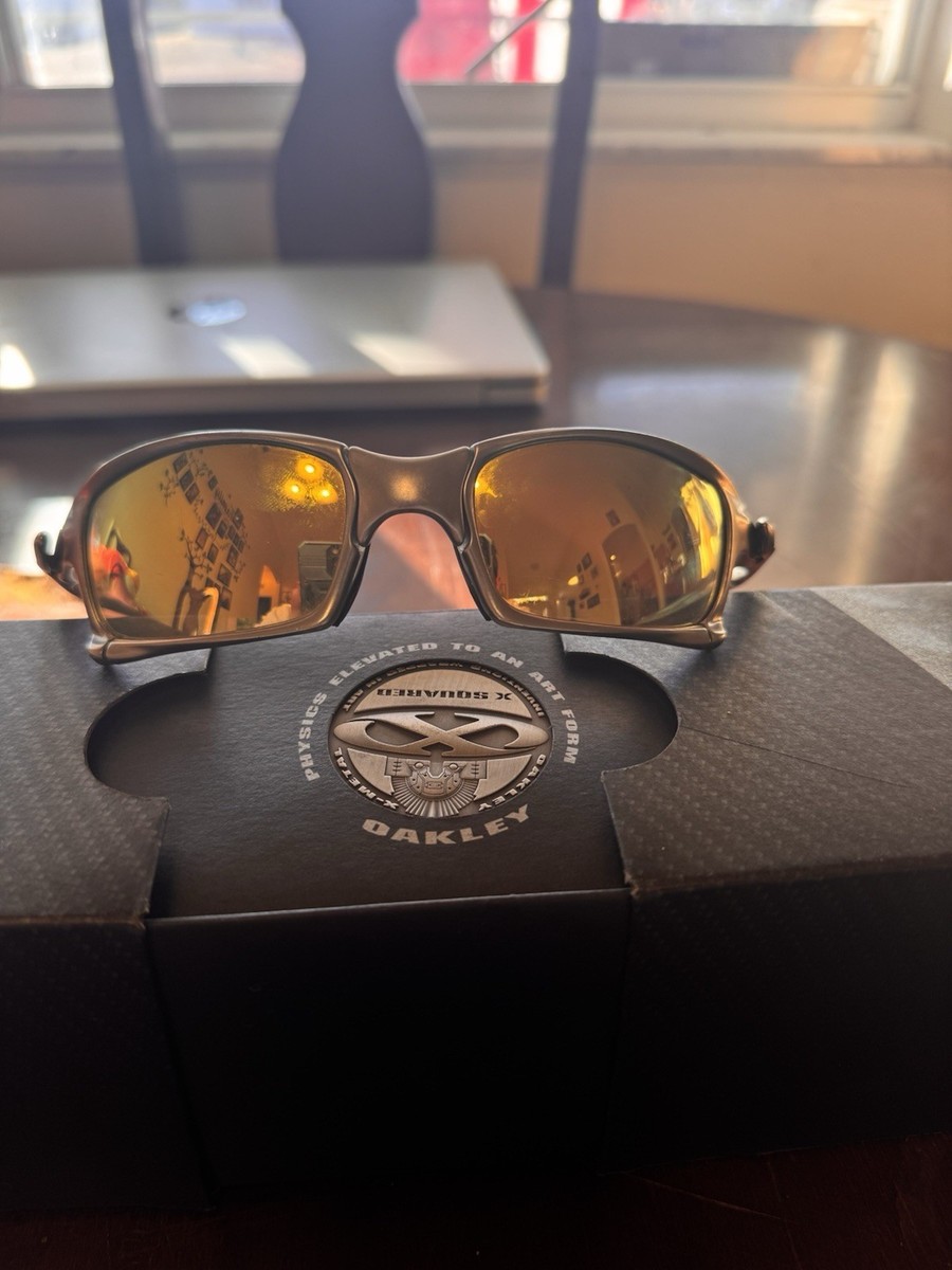 Oakley X-Squared Plasma Titanium Fire Iridium Polarized Sunglasses