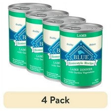 4 pack Blue Buffalo Homestyle Recipe Lamb Dinner Adult Wet Dog Food 12.5oz. Can