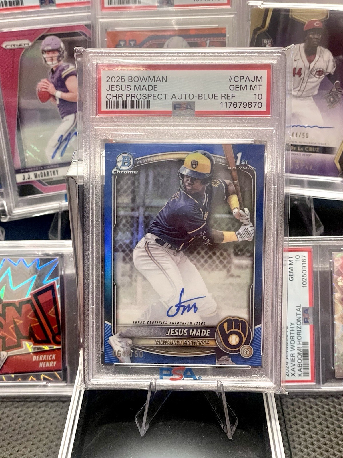 2025 Bowman Chrome - Prospect JESUS MADE Blue Refractor Auto /150 #CPA-JM PSA 10