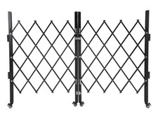 Folding Security Gate, 52" H x 75" W Expandable Gate, Heavy-Duty Steel Outdoor