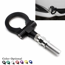 Black Cnc Aluminum Front Rear Bumper Tow Hook Trailer Tow Bar For Jdm Racing Car