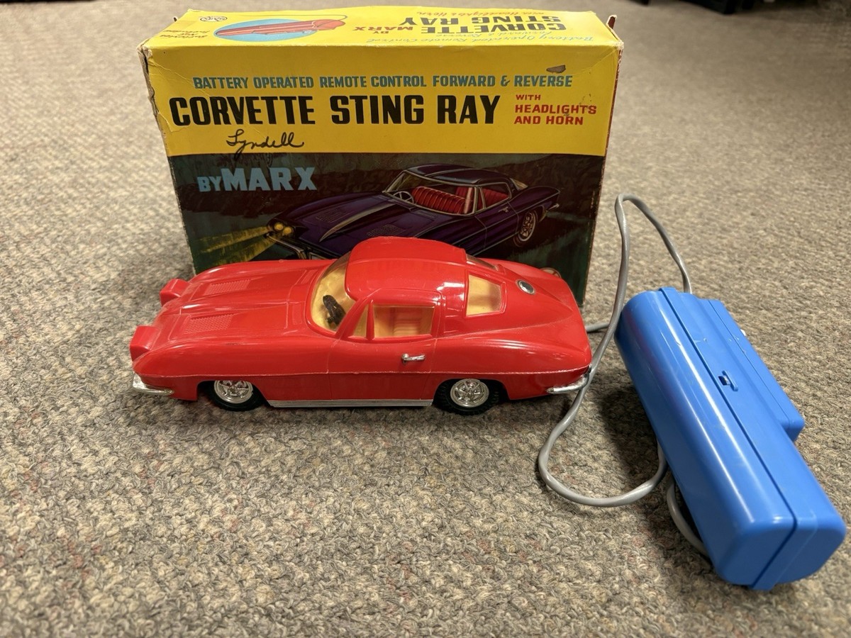 Vintage Marx Battery Operated Remote Control Red Corvette Sting