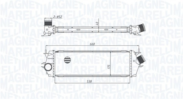 Magneti Marelli LadeluftküHler 351319205340 FüR Opel Vivaro Bus X83 Cdti A07 DTI-image