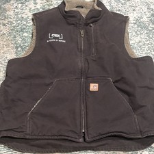 Carhartt Sherpa-Lined Mock Neck Vest Men s XL CSX 10 Years Cotton Duck Canvas