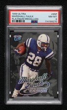 1999 Fleer Ultra Platinum Medallion Edition 81/99 Marshall Faulk PSA 8 HOF 17a5