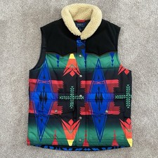 Polo Ralph Lauren Aztec Western Sherpa Quilted Beacon Zip Vest Sz S NWOT Jacket