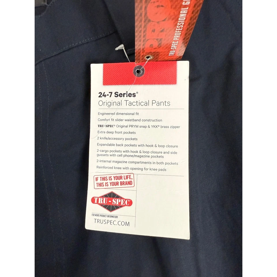 Tru Spec 24-7 Series Original Tactical Pants Men's Navy Blue Size 42x32 New - Image 4 of 4