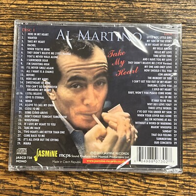 uk tobacco import Al Martino - Take My Heart [New CD] UK