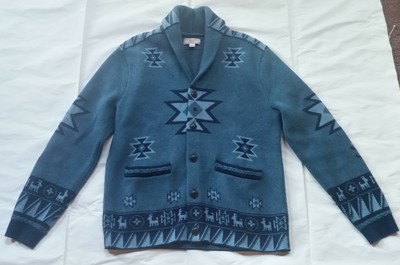 wallace & barnes western jacquard shawl cardigan