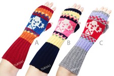 Vivienne Westwood Japan Fingerless Gloves Arm Warmers Orb Wool A/B/C 30.5cm NWT