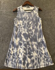 Shein Tie Dye Blue White Tank Sleeveless Lined Dress Women’s Size Medium