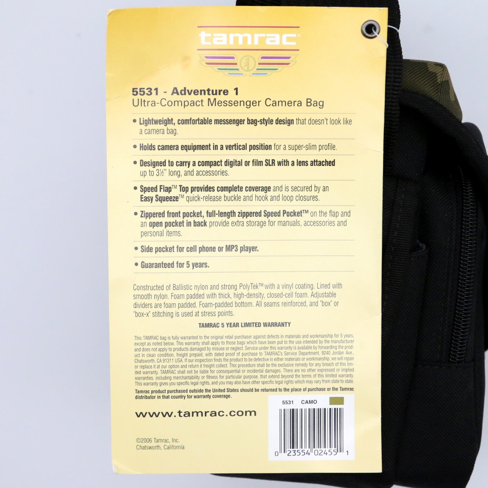 Tamrac 5531 Adventure 1 Messenger Camouflage Camera Bag with Strap