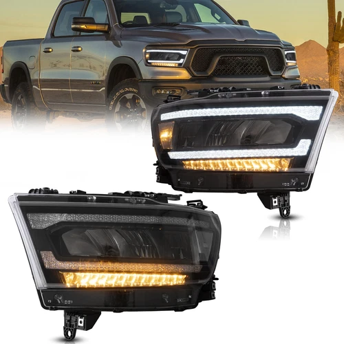 FULL LED Reflector Headlights Fit Dodge RAM 1500 2019-2023 2024 w/Sequential Set - Bild 2 von 9