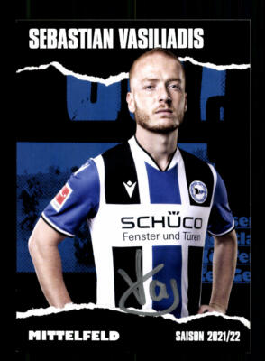 Sebastian Vasiliadis Autograph Card Arminia Bielefeld 2021-22 Original Signed