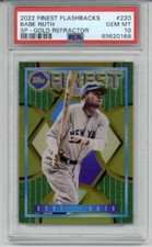 2022 TOPPS FINEST FLASHBACKS GOLD REFRACTOR BABE RUTH YANKEES PSA 10 SP LOW POP