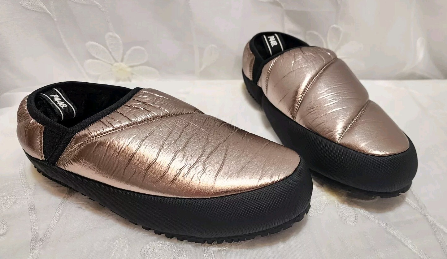 PANTOFOLA D’ORO P448 DONNA 40 TAGLIA 9 ORO SLIP ON LABY SNEAKER PANTOFOLE GHEPARDO SHIMMER COMODE CARINE