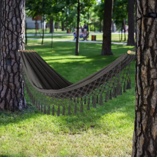 Boho Hammock Camping Hammock Outdoor Hanging Swing Sleeping Garden Patio US - Picture 16 of 31