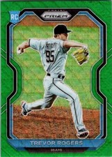 2021 Panini Prizm Rookie Trevor Rogers #73 Green Wave RC Marlins Baseball