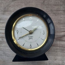 Ancien réveil à clé CADET JAPY noir et or