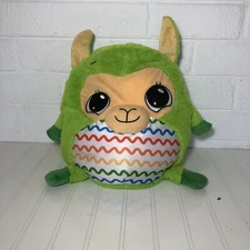 MushaBelly - Squeezable Noise-making Soft Loni the Green Llama Beanbag and Pillo