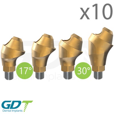 10 Angled Multi Unit One Piece 17°/30° Conical RP Active Hex Dental Implant