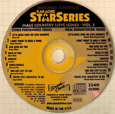 SOUND CHOICE KARAOKE STAR SERIES - MALE COUNTRY LOVE SONGS - SC2240 - RARE