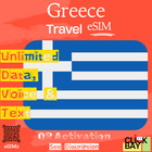 Esim, Greece Travel eSIM, 35GB internet Data + Unlimited Call & SMS for 30 Days.