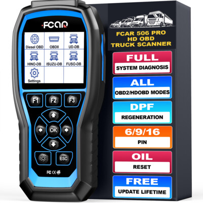 FCAR F506 PRO Heavy Duty Truck Full System Scanner Diesel DPF Diagnostic Tool