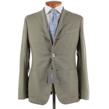 Boglioli NWT Sport Coat / K Jacket Size 48R 38R US In Solid Green Wool Blend