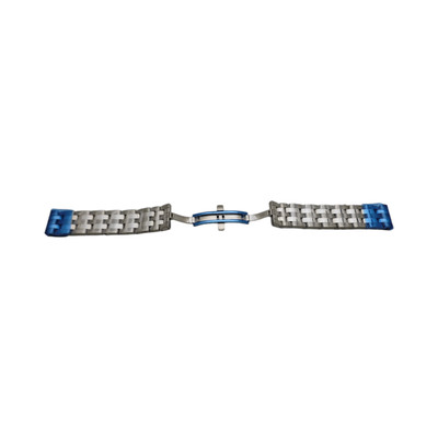 LOUIS ERARD - AUTHENTIC - 17 MM - WATCH BRACELET STAINLESS STEEL BUTTERFLY CLASP
